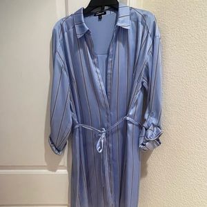 Express Satin Shirt Dress